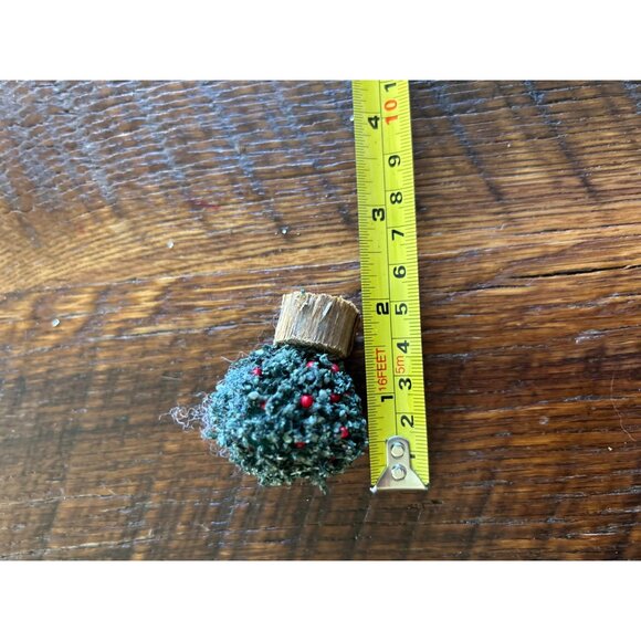 Vintage Lemax Christmas Snow Village Trees Set On Wooden Bases - Picture 14 of 16